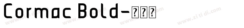 Cormac Bold字体转换